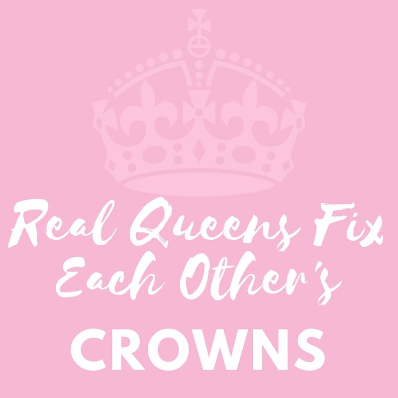 Real Queens Fix Each Other’s Crowns - Bestie Personalized Custom Square Shaped Acrylic Plaque - Gift For Best Friends, BFF, Sisters