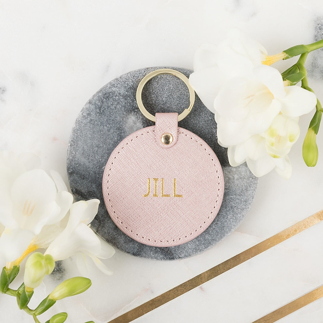 Miss-Emily-Circle-KeyrIng-Rose Gold | Miss Monogram